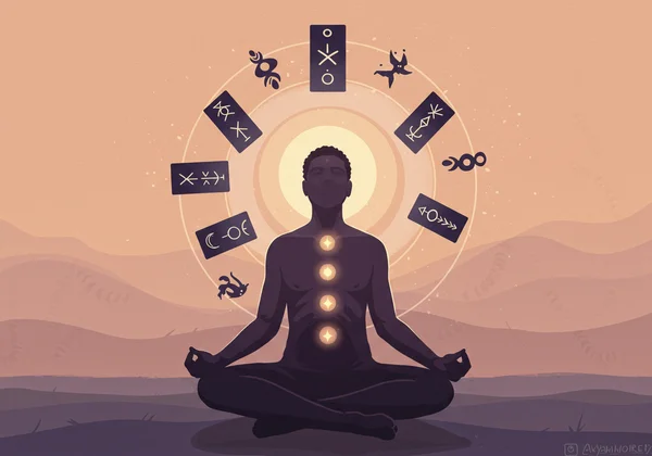 Tarot supporting self-reflection and personal growth journey.