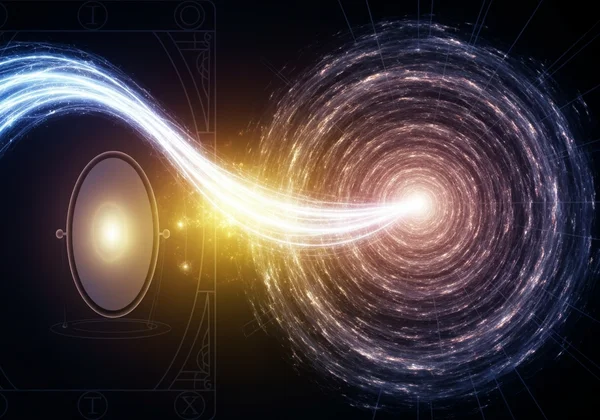 Abstract representation of blocked energy in tarot reading