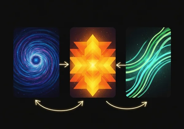 Kad tarot menggambarkan makna gabungan mereka