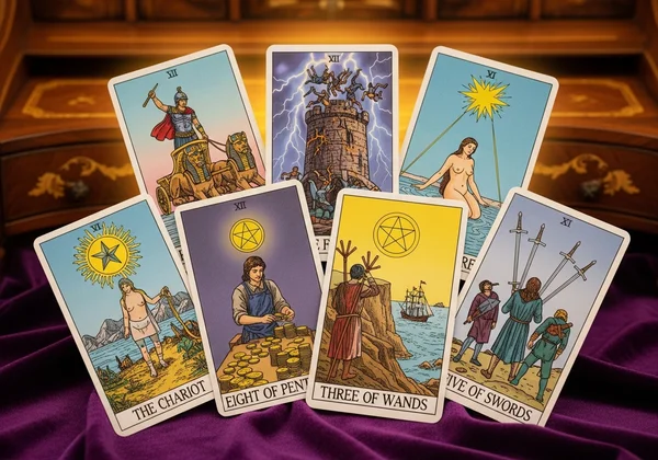 Kad tarot mewakili wawasan dan cabaran kerjaya