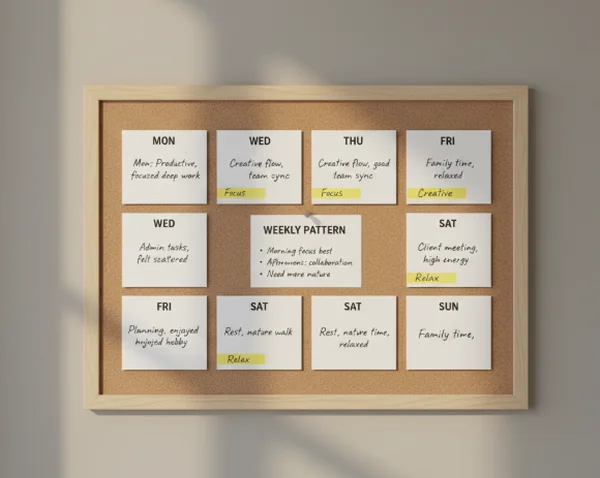 Weekly reflection review board