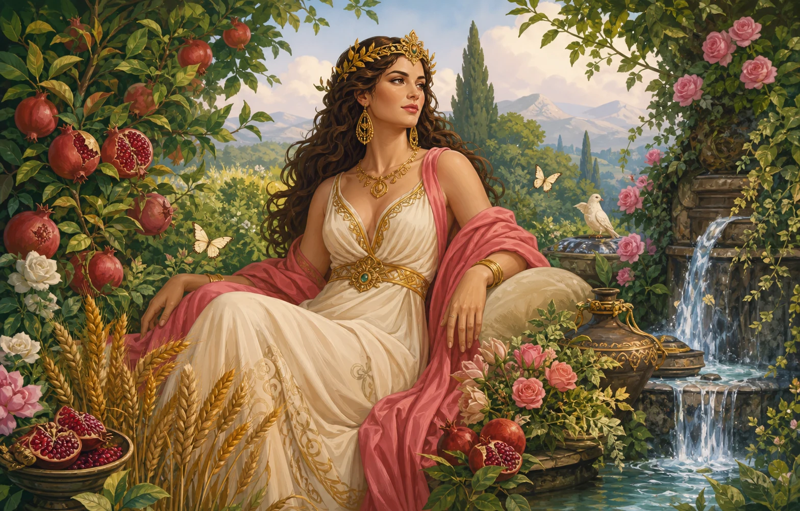Empress tarot card garden