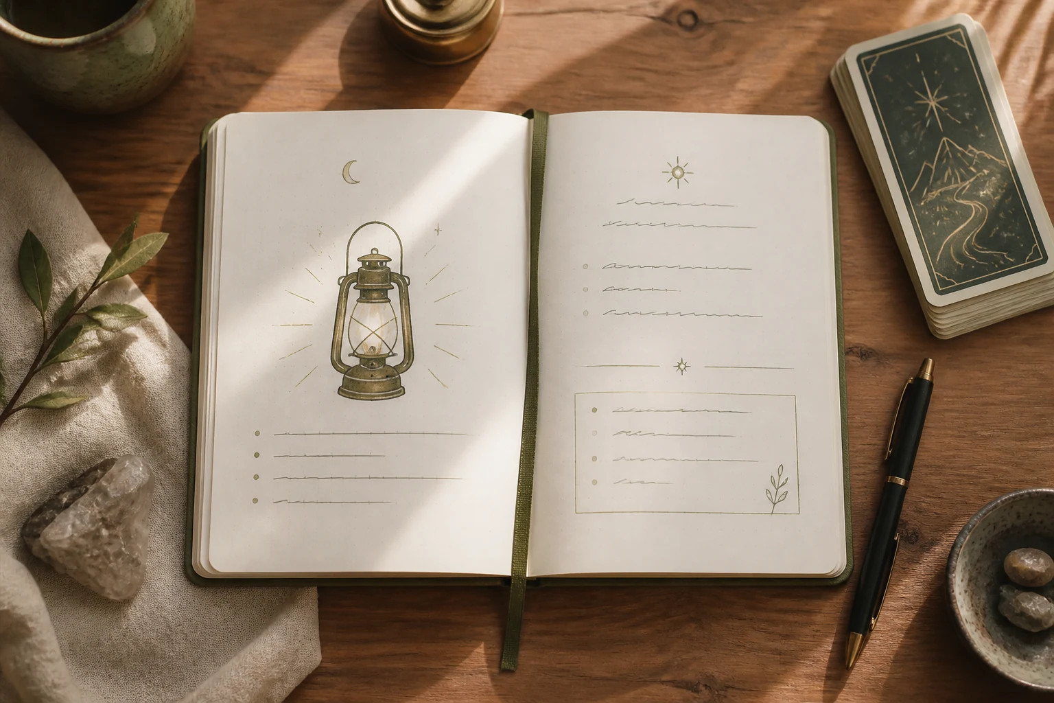 Journal spread for Hermit reflection