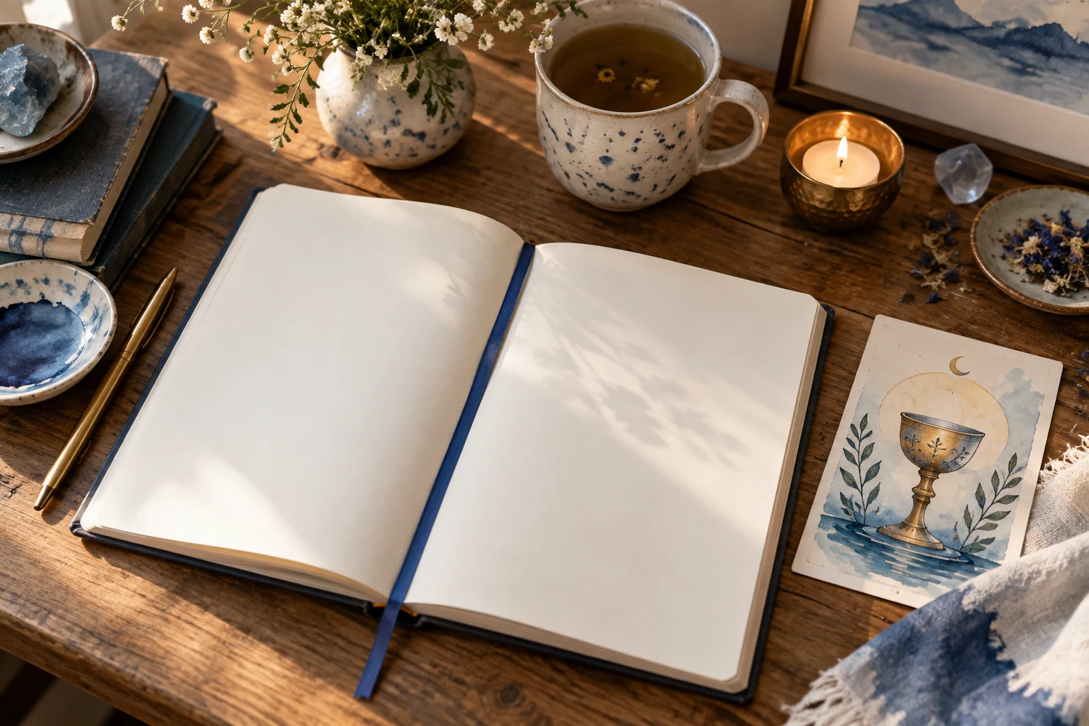 Ace of Cups journaling spread